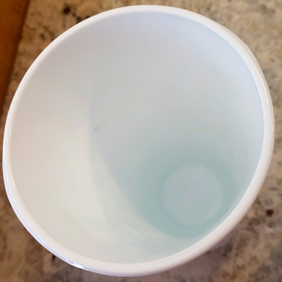 Two Grape Pattern Milk Glass Cups - Picture 3 of 8